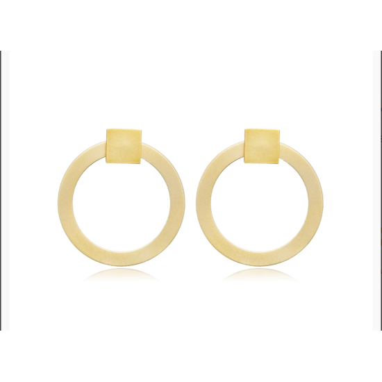 Round Silver Square 925 Stud Earrings Round Silver Square 925 Stud Earrings